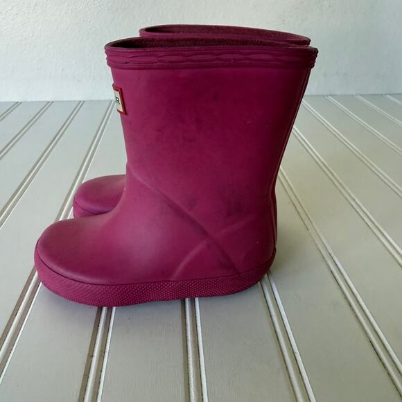 Baby Pink Hunter Boots size 7 - Picture 4 of 12
